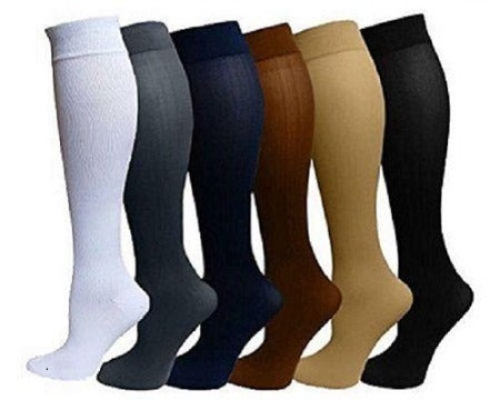 Graduated Compression Socks Knee High Stockings 6 Colors (S-XXL) - Affordable Compression Socks