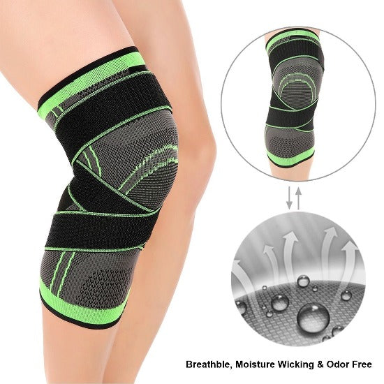 Knee Compression Sleeve Brace with Adjustable Straps - Affordable Compression Socks
