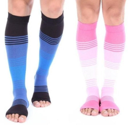 Open Toe Compression Socks Toeless Men Women