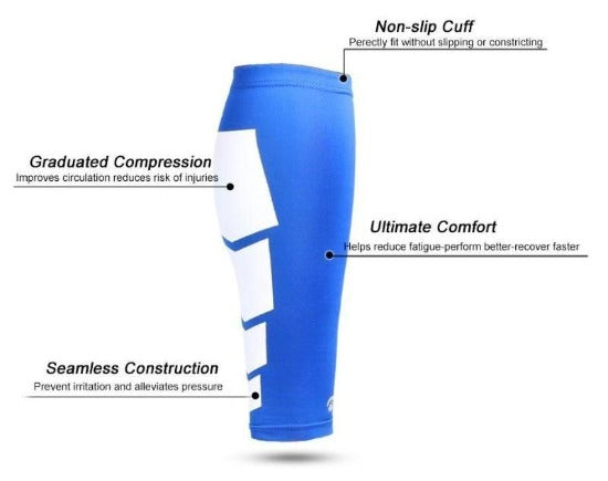 Athletic Calf Neoprene Compression Sport Sleeves (1 Pair) - Affordable Compression Socks