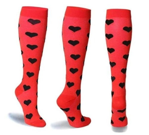 Compression Socks Men Women Hearts