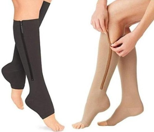 Open Toe Zipper Compression Socks: Easy Zip-Up with Comfort – Affordable  Compression Socks