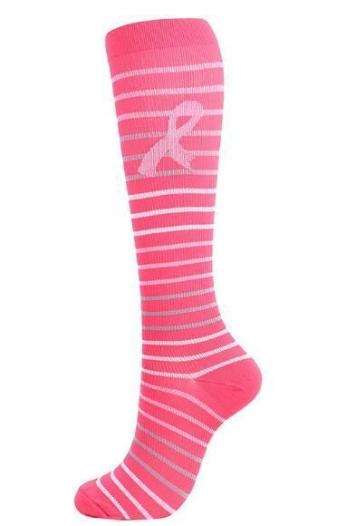 Pink Ribbon Compression Socks: Colorful 20-30 mmHg Support Stockings ...