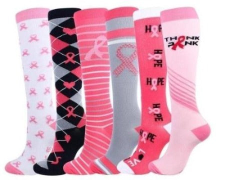 Compression Socks Breast Cancer Awareness