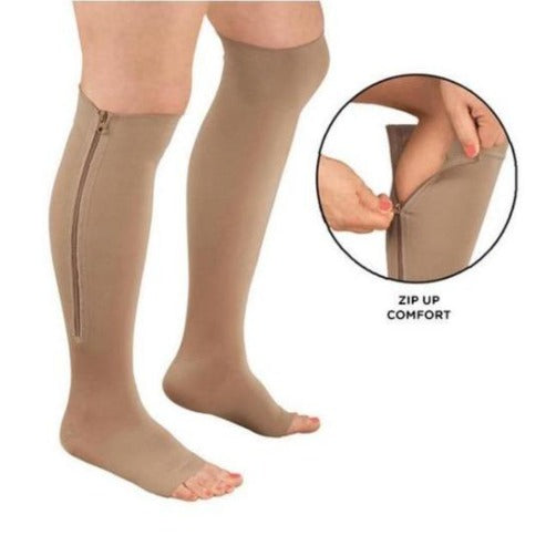Open Toe Zipper Compression Socks: Easy Zip-Up with Comfort – Affordable Compression  Socks