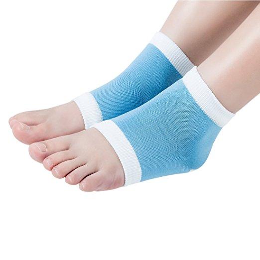 Spa Gel Moisturizing Heel Massaging Socks - Fix Dry & Cracked Feet - Affordable Compression Socks