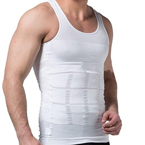 Compression Shirt Mens Girdle White