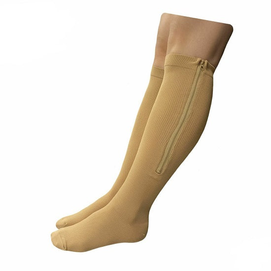 Closed Toe Zipper Compression Socks: Easy Zip-Up Support