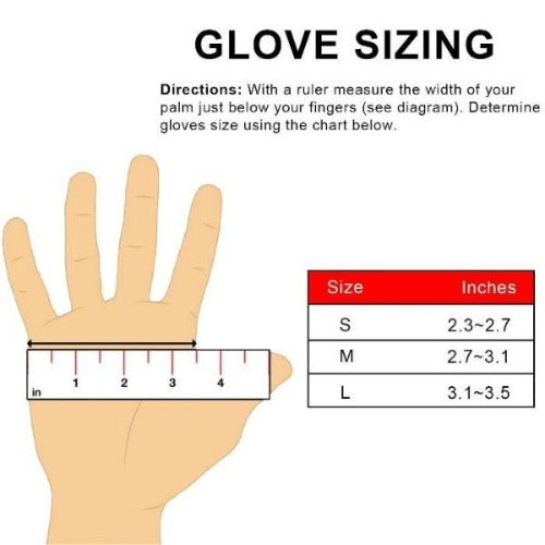 Arthritis Compression Gloves Size Chart