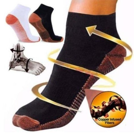Copper Plantar Fasciitis Compression Socks: Advanced Arch & Heel