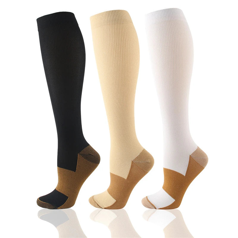 Copper Sole Men's Over The Calf Compression Socks