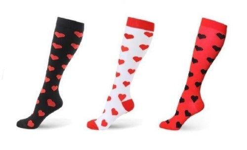 Compression Socks Men Women Hearts