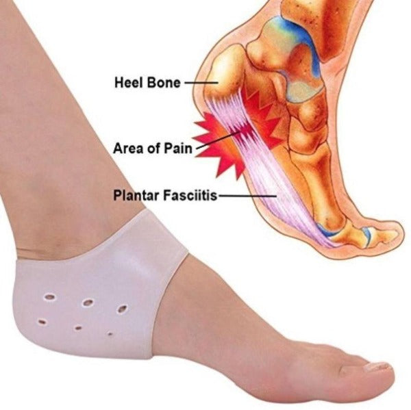 Protective Silicone Sleeve Gel Cups for Plantar Fasciitis & Heel Spurs - Affordable Compression Socks