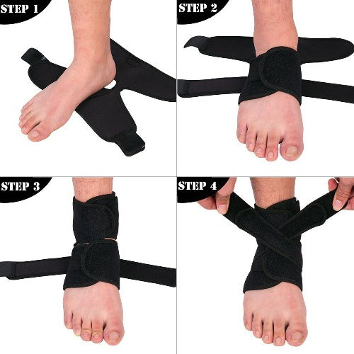 Ankle Brace Support Wrap with Adjustable Straps for Sprain & Tears - Affordable Compression Socks