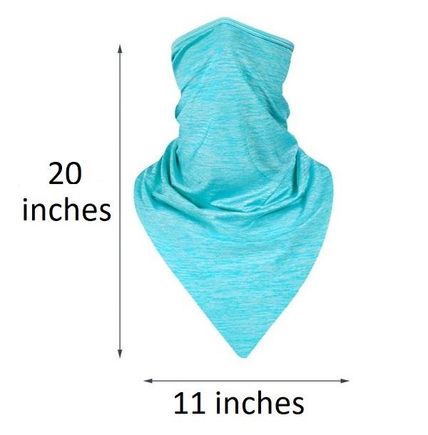 Face Neck Gaiter Cover Sun Protection Blue