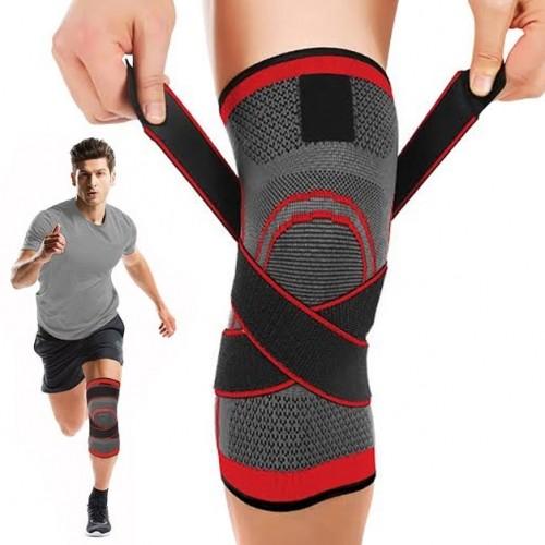Knee Compression Sleeve with Adjustable Straps: Brace Support