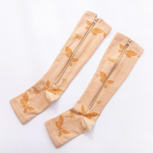 Zipper Compression Socks Zippered Stockings
