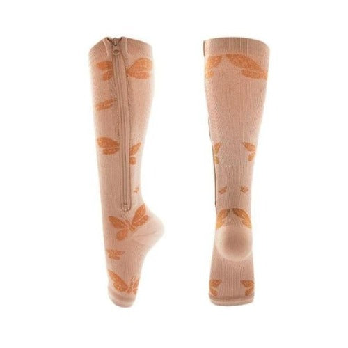 Zipper Compression Socks Men Women Zippered Stockings
